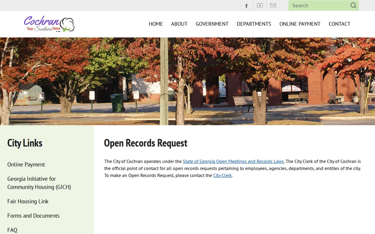 Cochran open-records request information