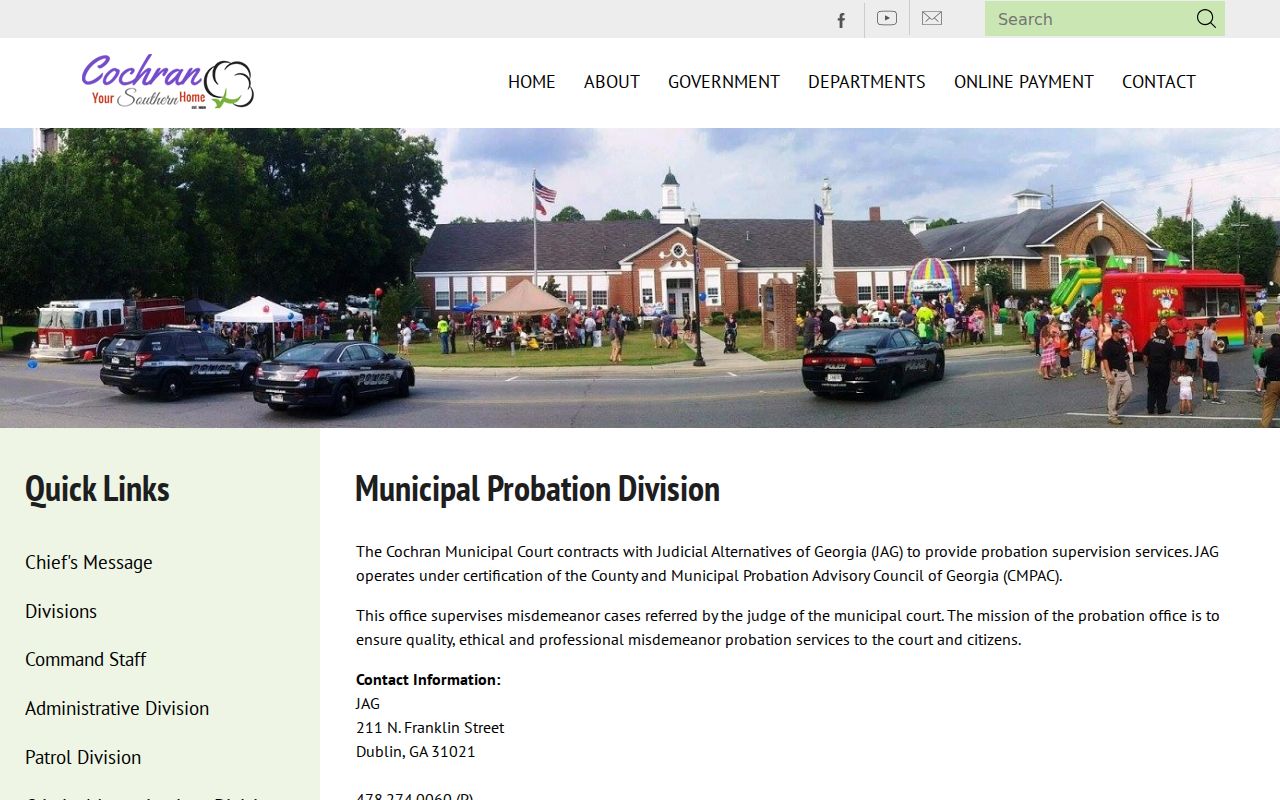 Cochran Municipal Probation Division information