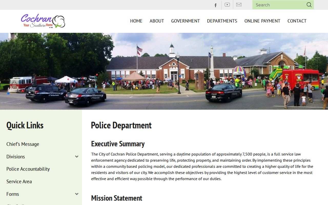Official Cochran Police Department information