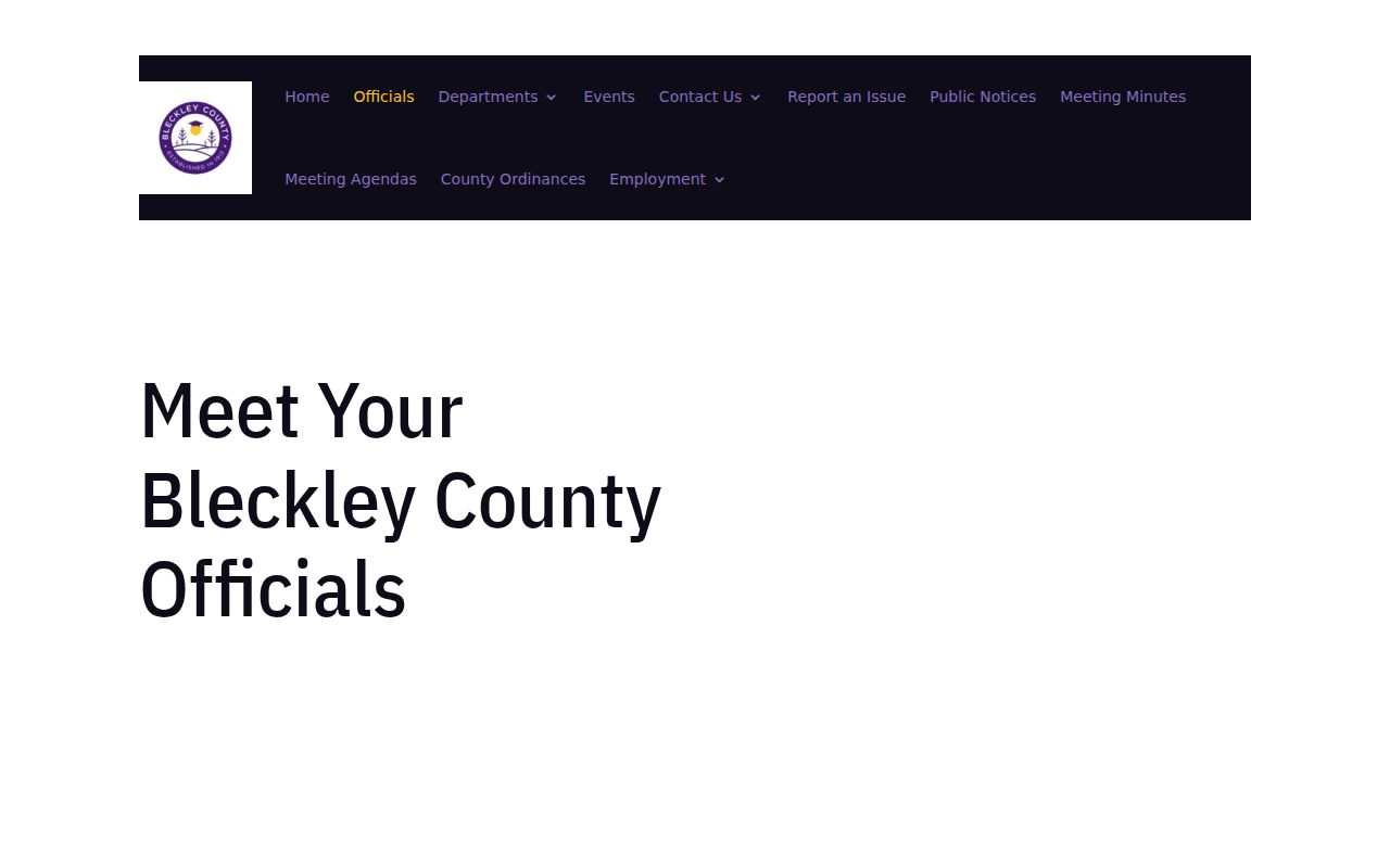 Bleckley County officials and criminal-record contacts